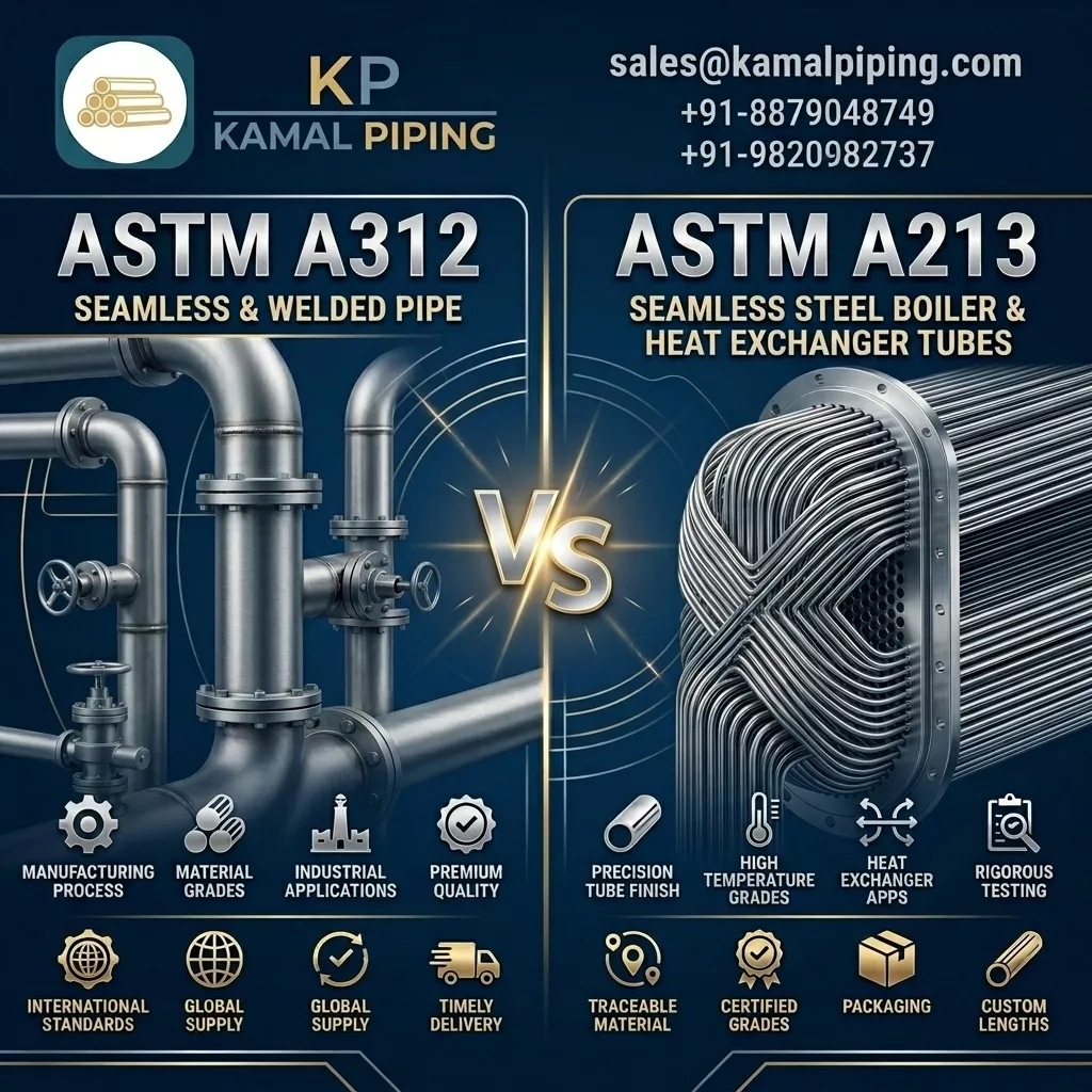 ASTM A312 vs ASTM A213 Stainless Steel Pipe and Tube Comparison