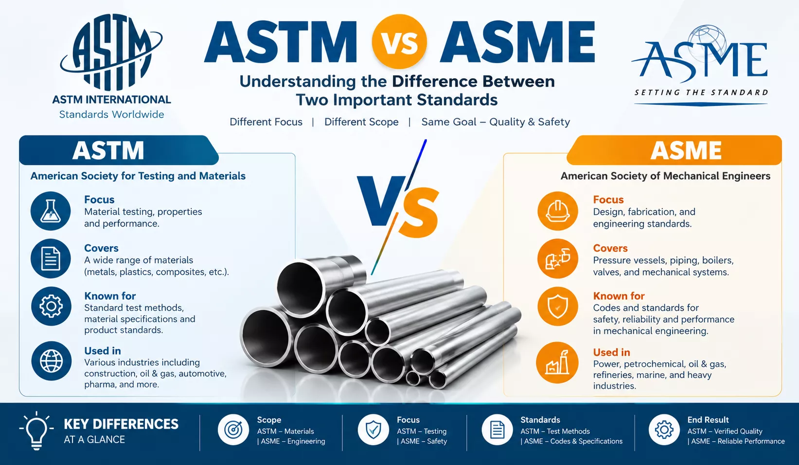 ASTM vs ASME