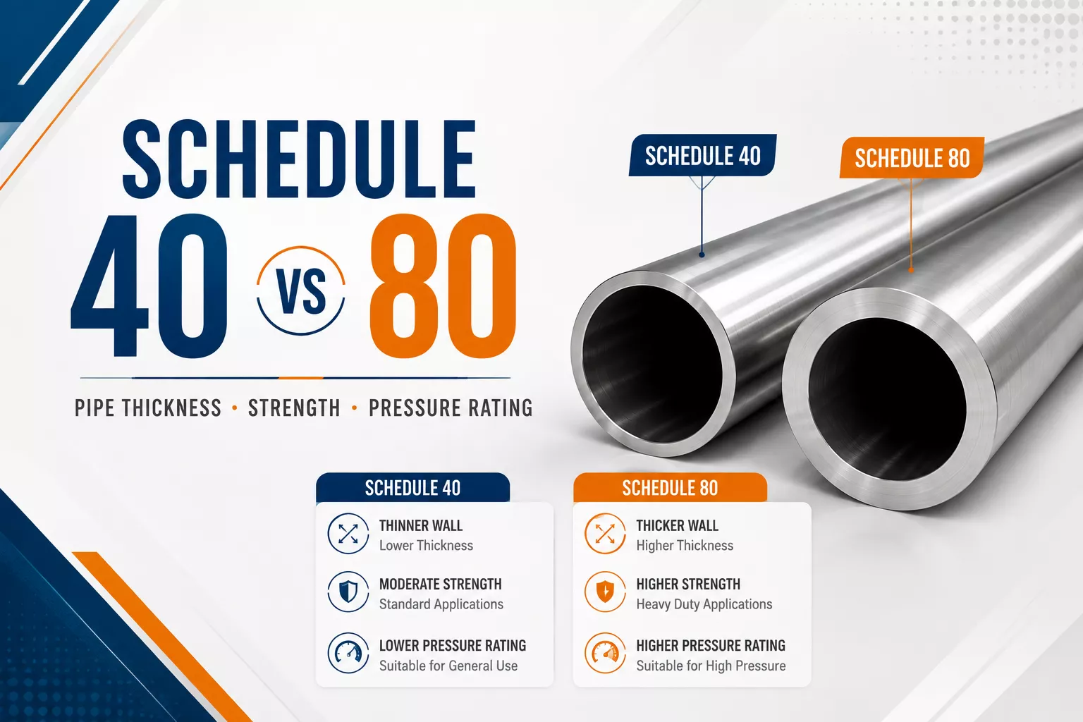 Schedule 40 vs Schedule 80 Pipe