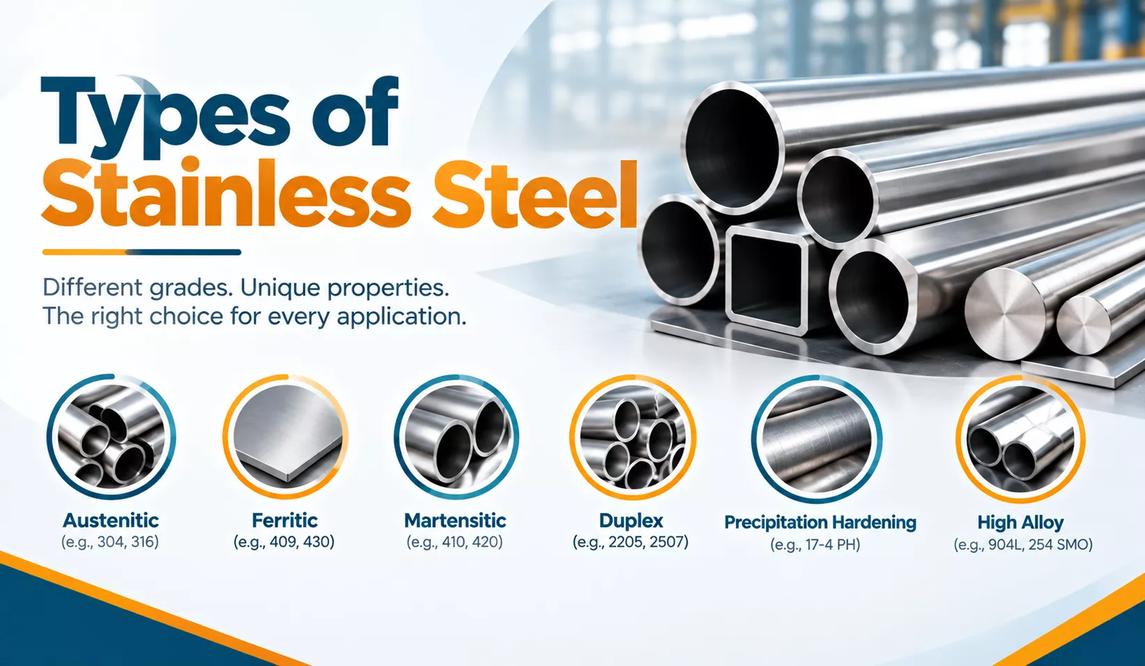 Types of Stainless Steel and Stainless Steel Grades