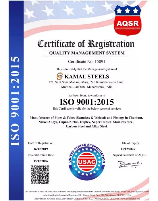 ISO 9001 Certificate