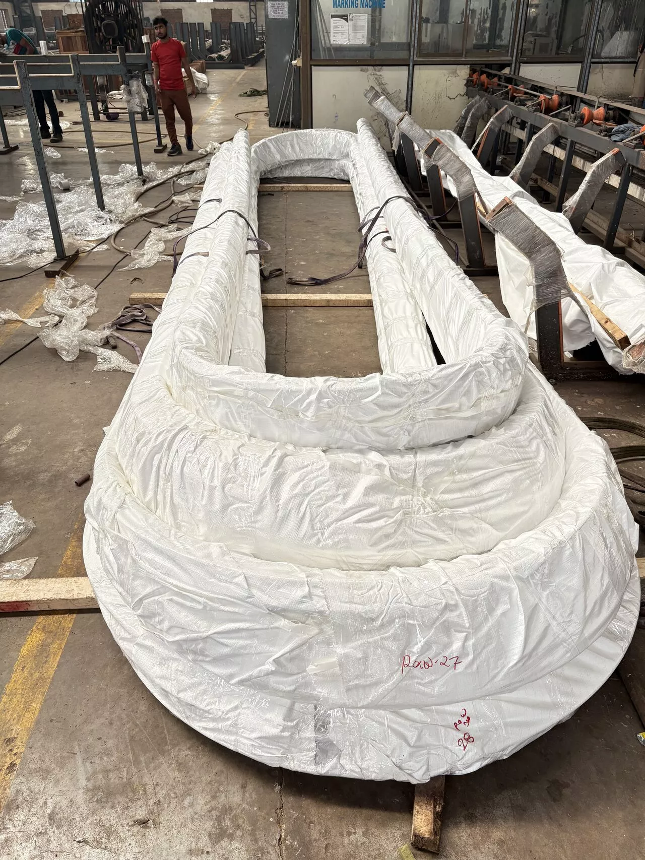 Stainless steel U bend pipes stock and packing at Kamal Steels