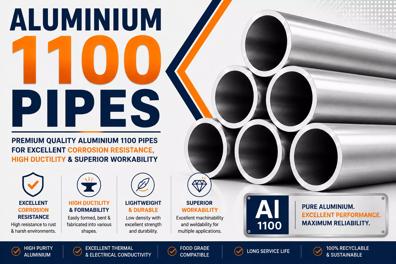 Aluminium 1100 Pipes