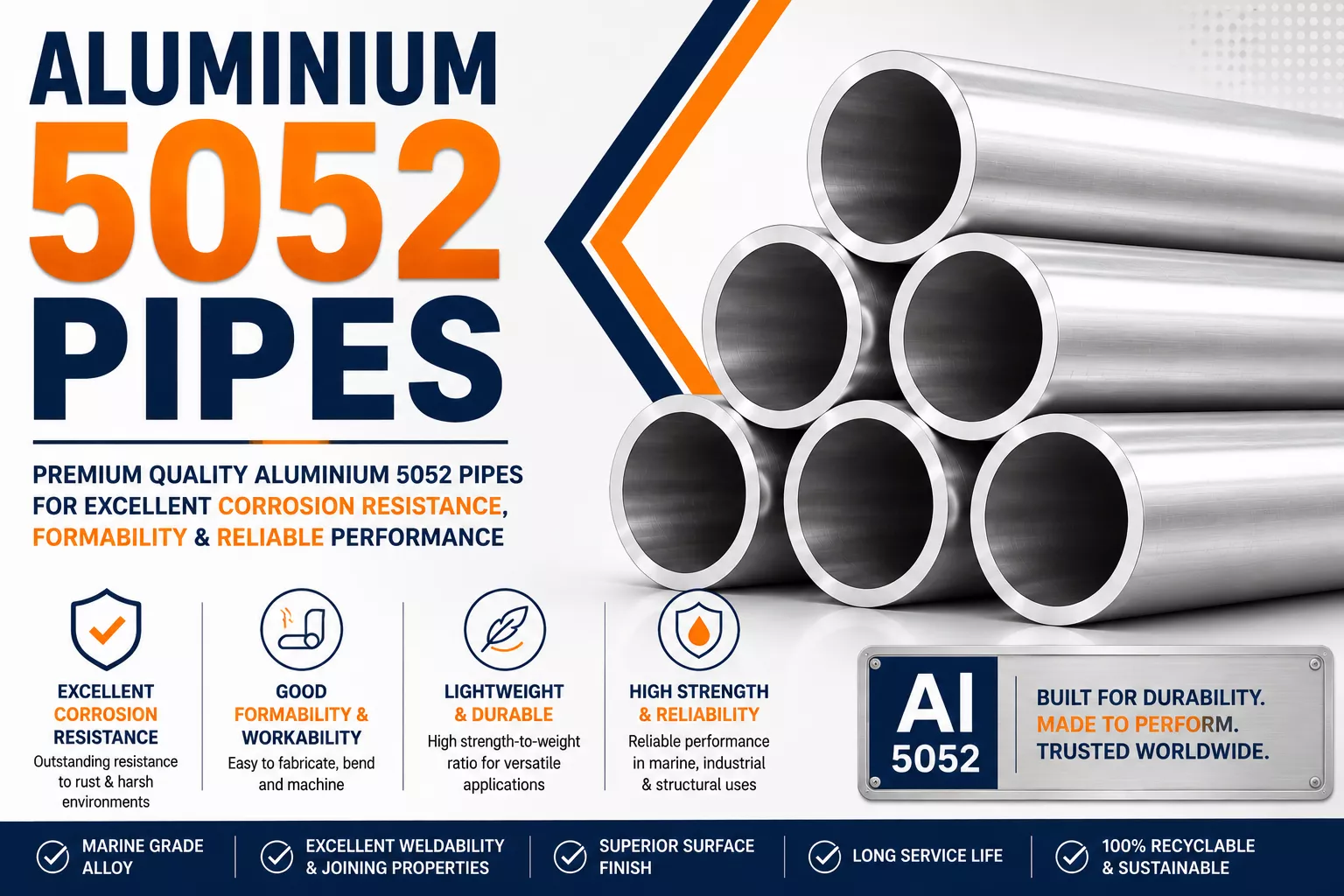 Aluminium 5052 Pipes