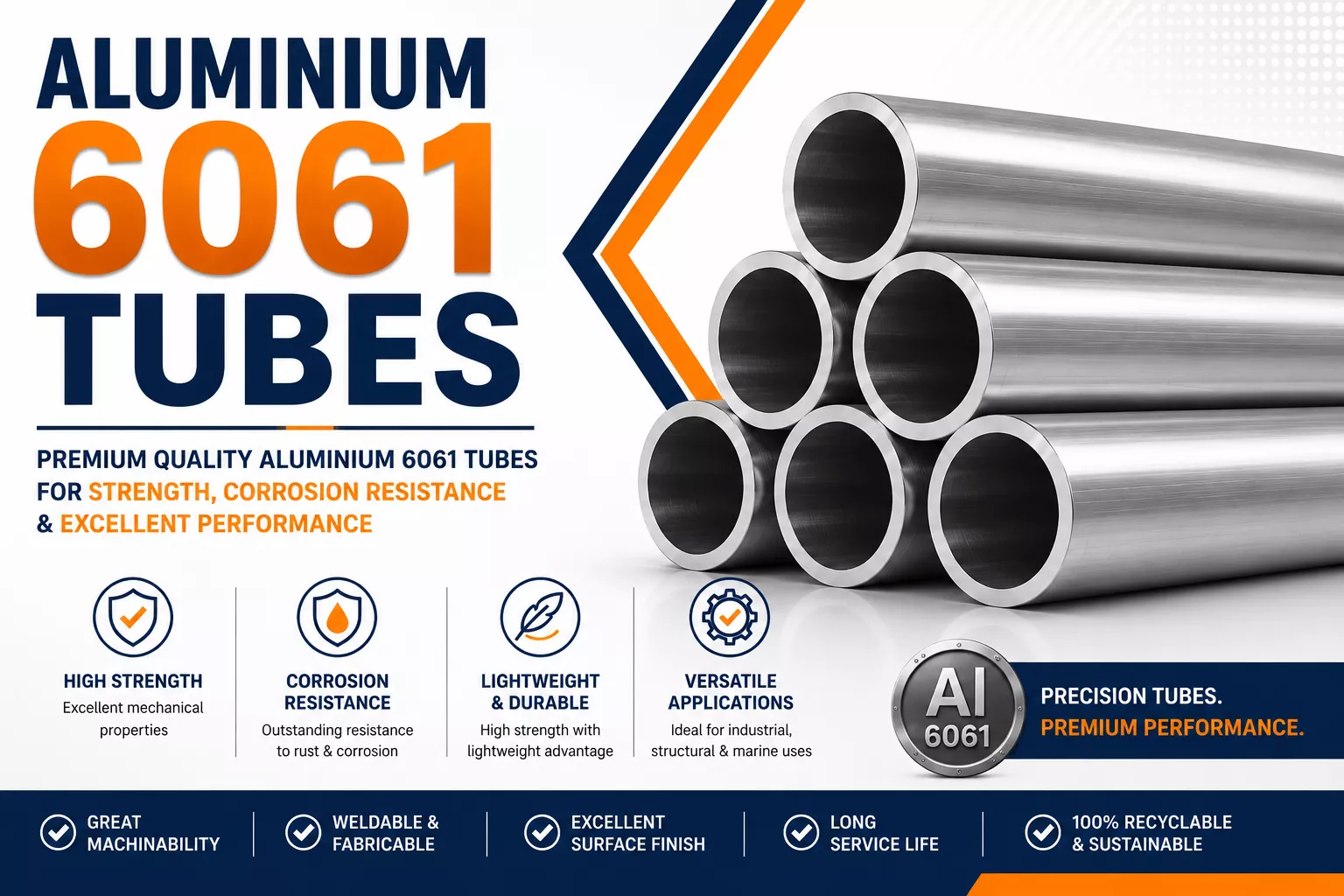 Aluminium 6061 Tubes
