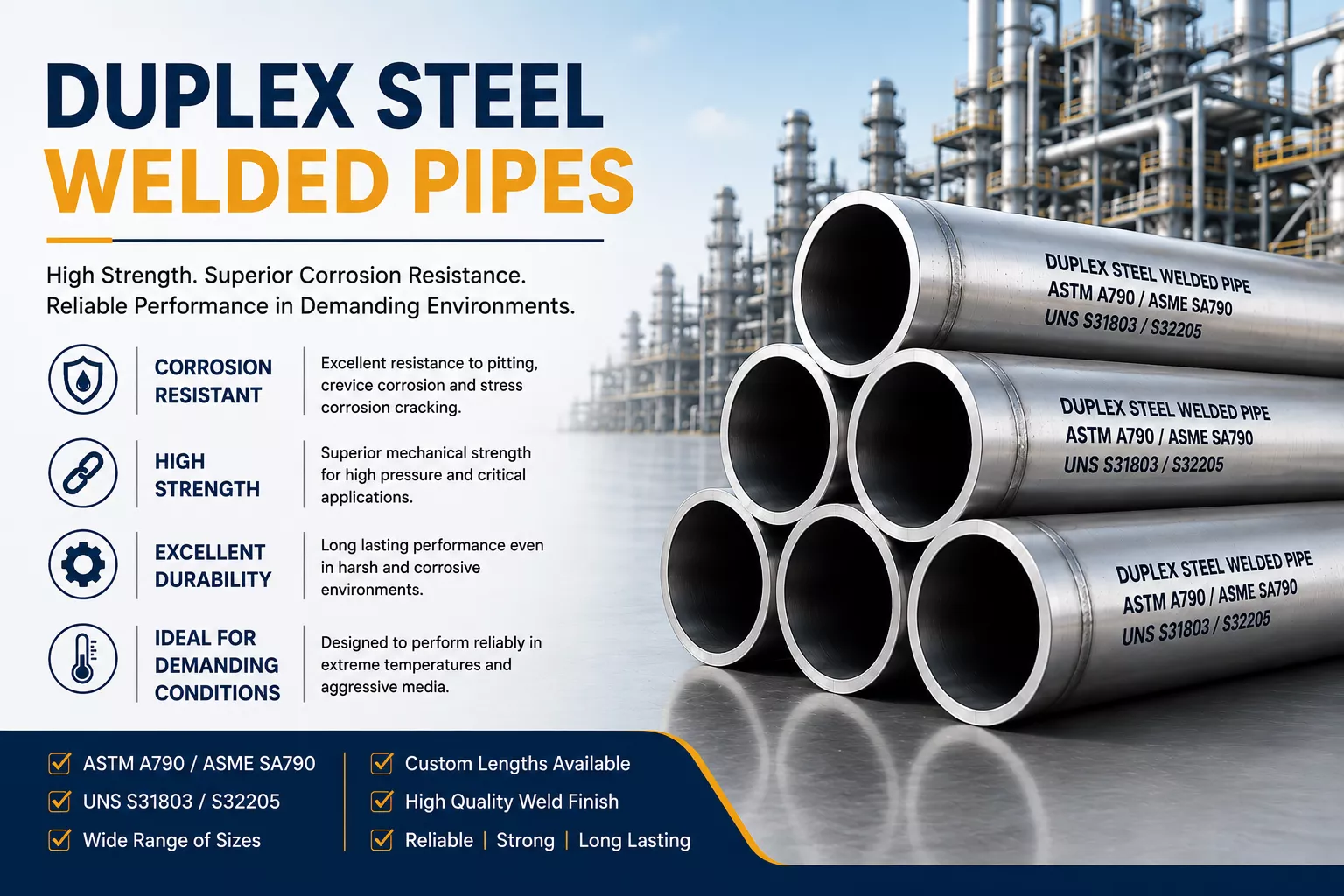 Duplex Steel Welded Pipes