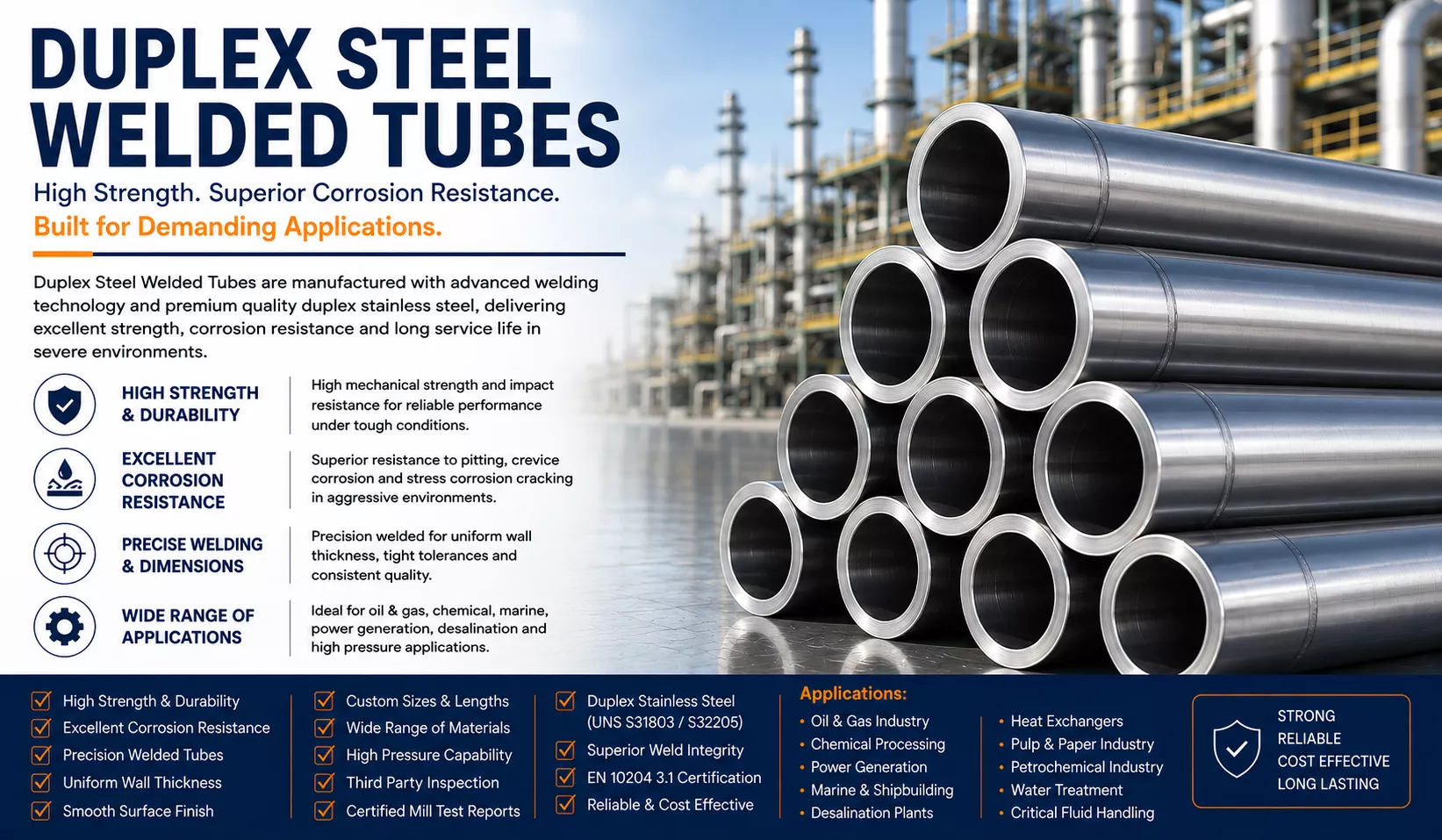 Duplex Steel Welded Tubes