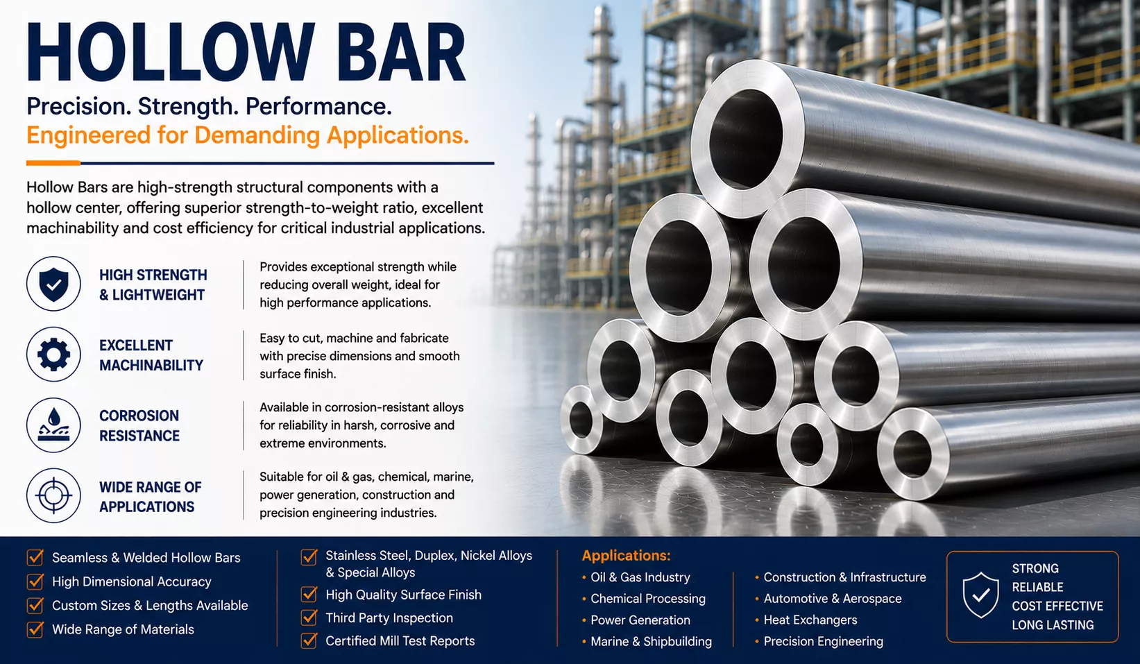 hollow bar