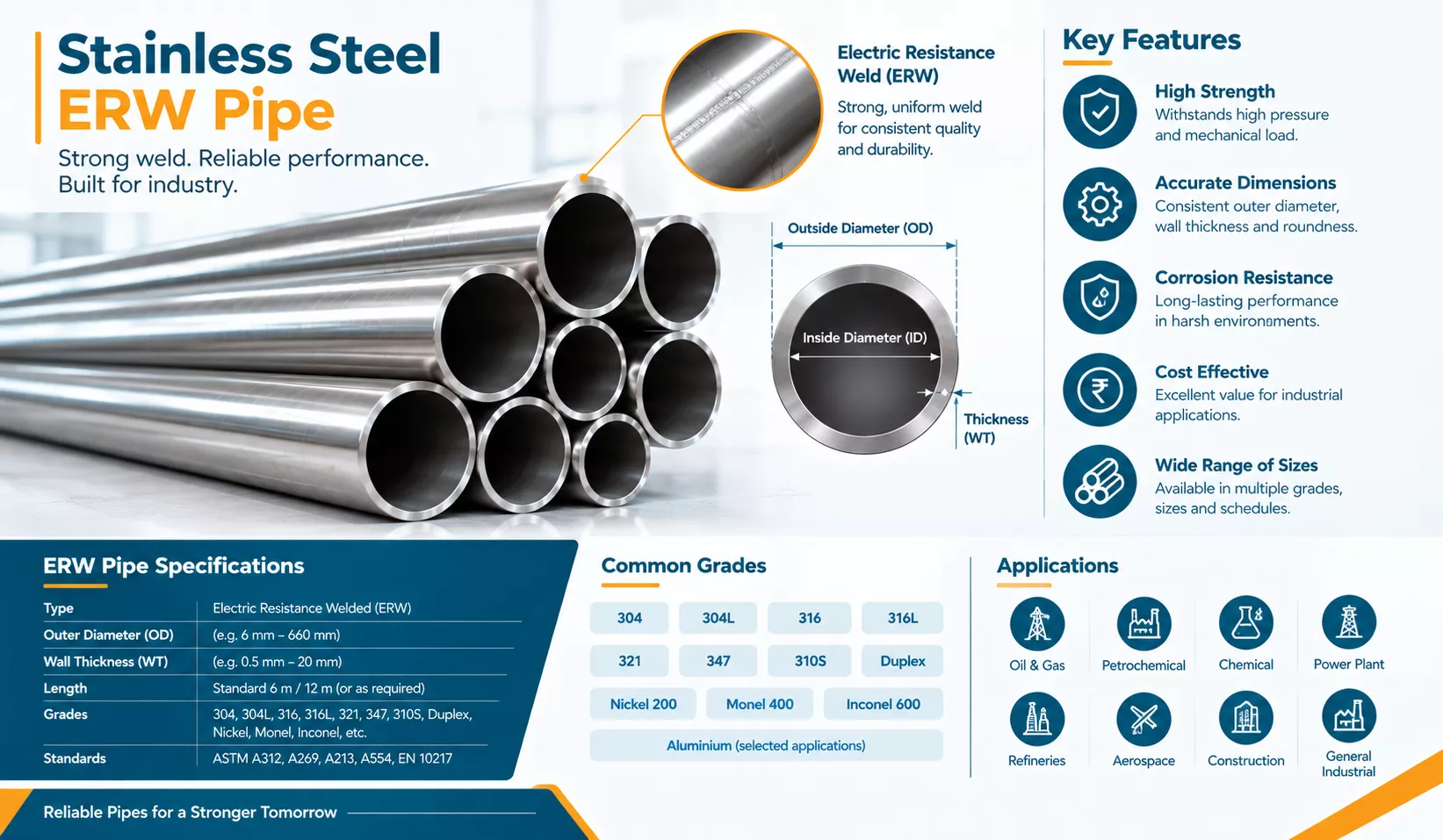 stainless steel erw pipe