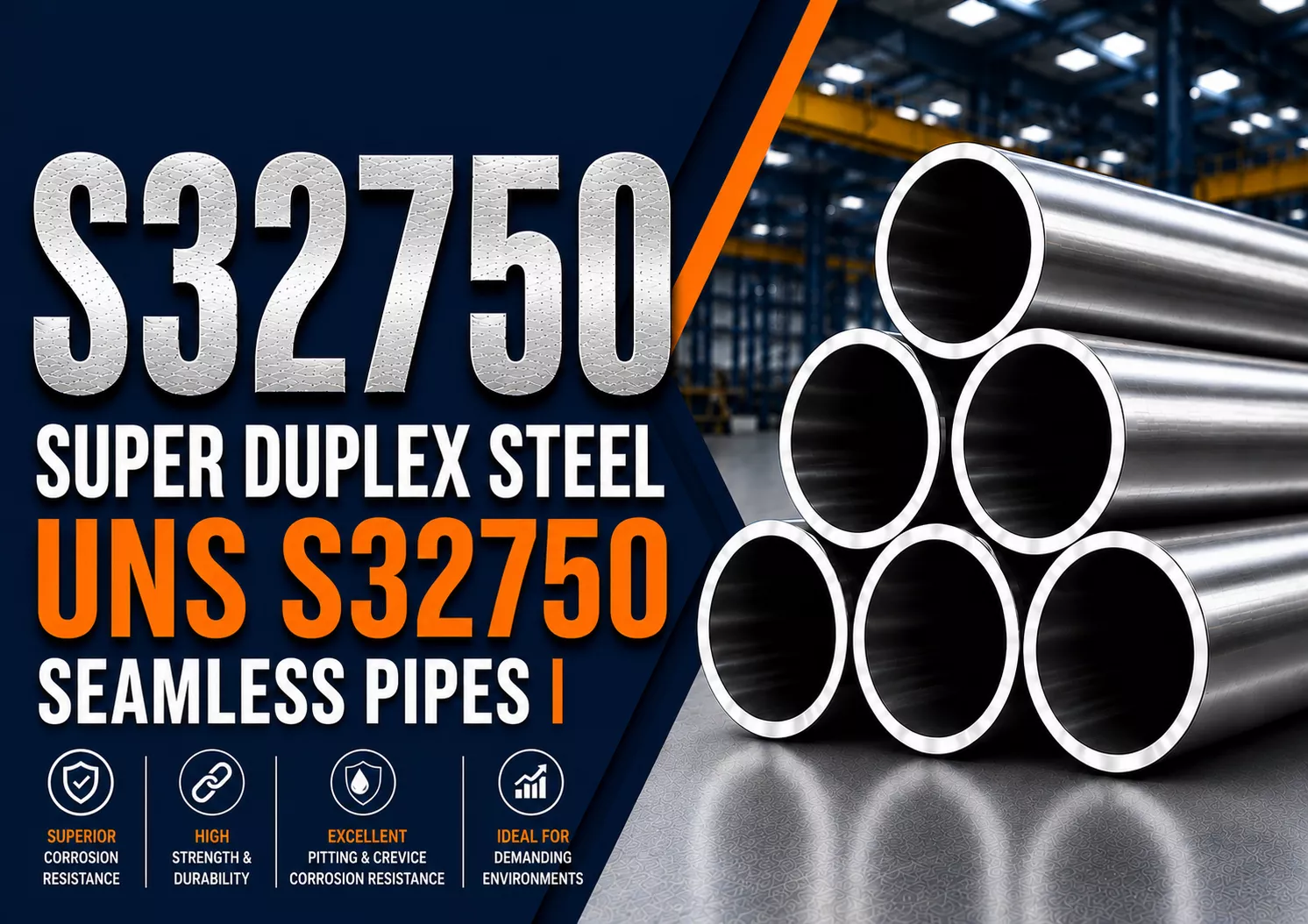 Super Duplex Steel UNS S32750 Seamless Pipes