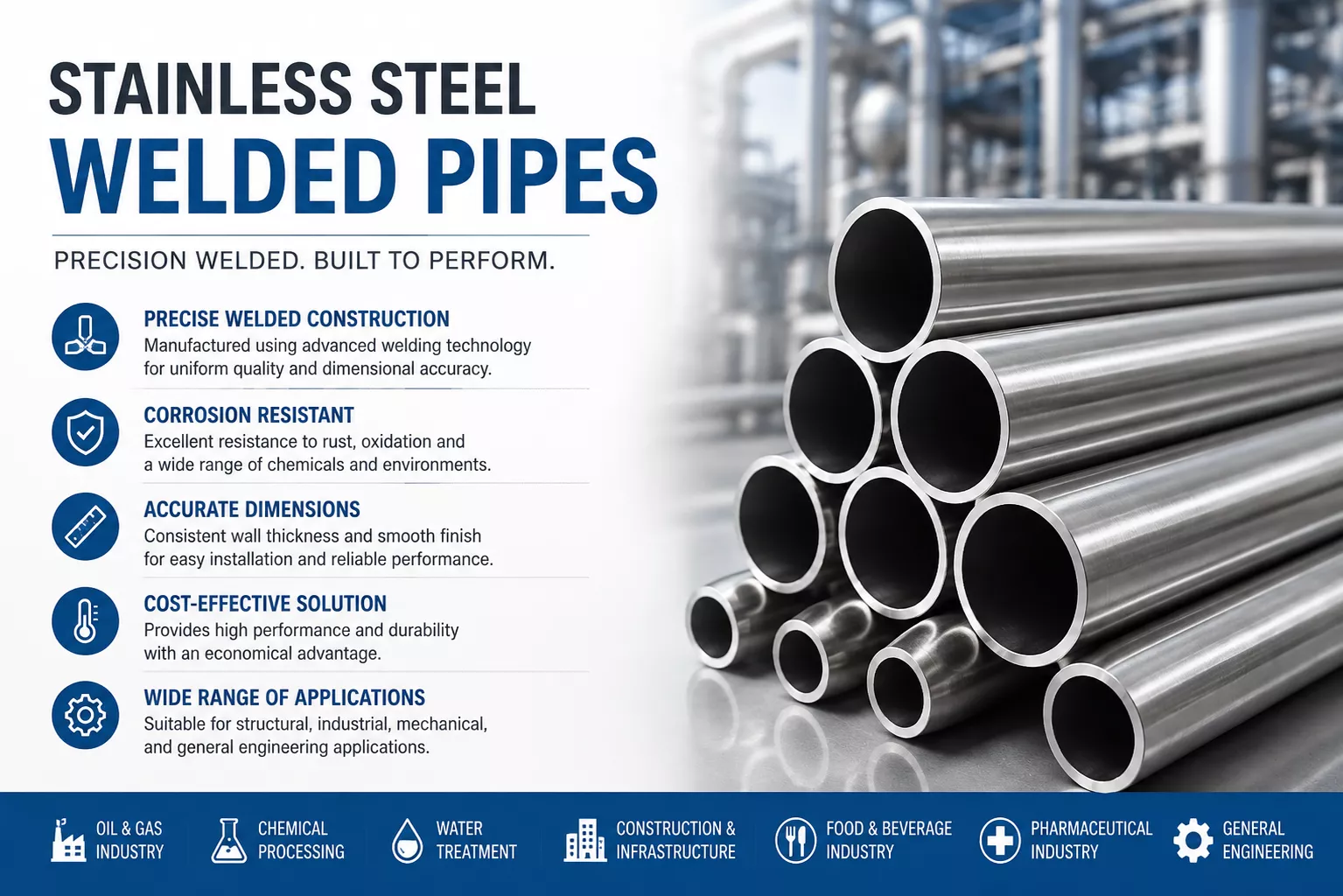 stainless steel welded pipes manufacturer in india
